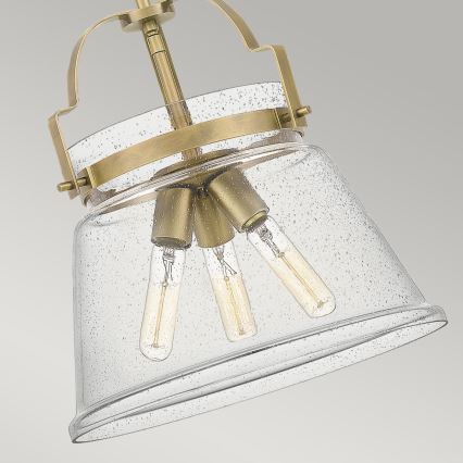 Quintiesse - Hanglamp WIMBERLEY met stang 3xE27/60W/230V Ø 35,6 cm goud