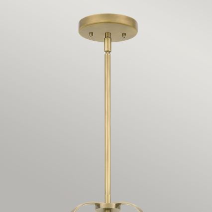 Quintiesse - Hanglamp WIMBERLEY met stang 3xE27/60W/230V Ø 35,6 cm goud