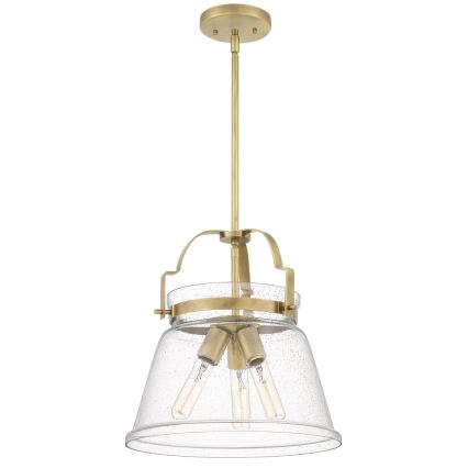 Quintiesse - Hanglamp WIMBERLEY met stang 3xE27/60W/230V Ø 35,6 cm goud