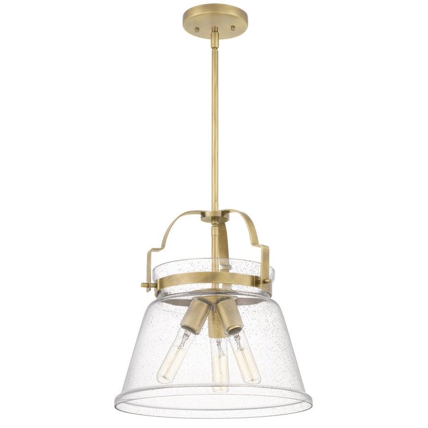 Quintiesse - Hanglamp WIMBERLEY met stang 3xE27/60W/230V Ø 35,6 cm goud