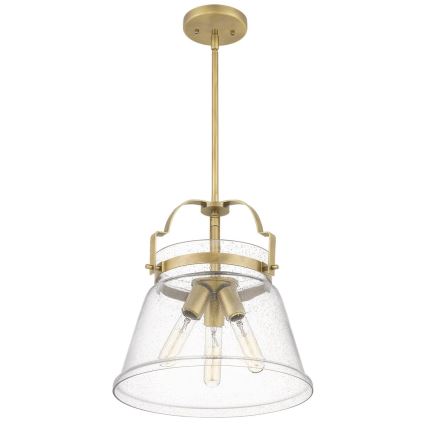 Quintiesse - Hanglamp WIMBERLEY met stang 3xE27/60W/230V Ø 35,6 cm goud