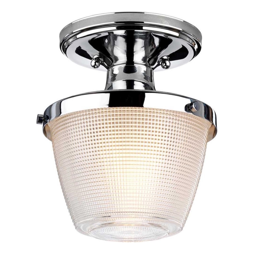 Quoizel - Badkamer plafondlamp DUBLIN 1xE27/40W/230V IP44 glanzend chroom