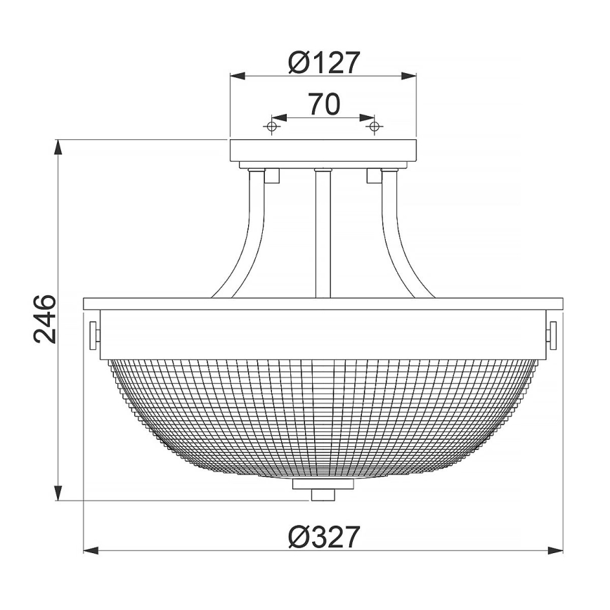 Quoizel - Bevestigde hanglamp MANTLE 2xE27/60W/230V messing