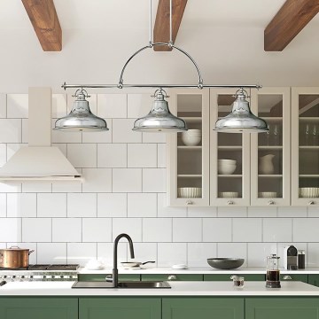 Quoizel - Hanglamp aan een ketting EMERY 3xE27/100W/230V glanzend chroom
