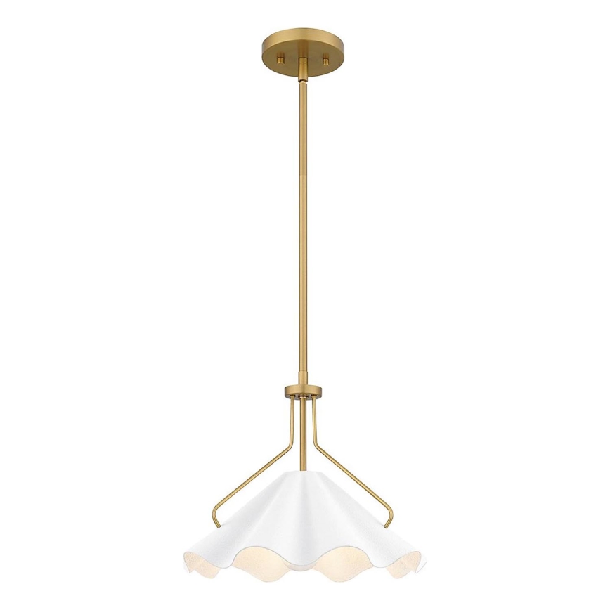 Quoizel - Hanglamp met vaste pendel MEJIA 1xE27/60W/230V diameter 35,6 cm messing