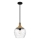 Quoizel - Hanglamp met vaste pendel ROYER 1xE27/60W/230V diameter 30,2 cm doorzichtig/zwart/beige
