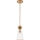 Quoizel - Hanglamp met vaste pendel STARING 1xE27/40W/230V diameter 18,4 cm goud/patina/doorzichtig