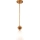 Quoizel - Hanglamp met vaste pendel STARING 1xE27/40W/230V diameter 18,4 cm goud/patina/wit