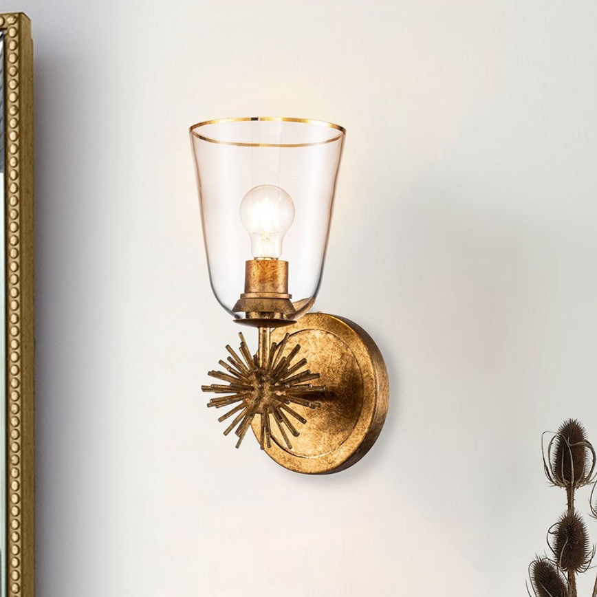 Quoizel - Koperen wandlamp STARING 1xE27/40W/230V