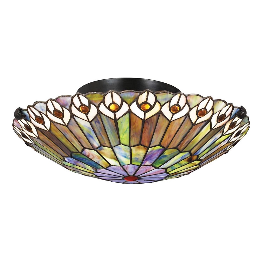 Quoizel - Plafondlamp Tiffany WATKINS 2xE27/60W/230V Ø 42 cm