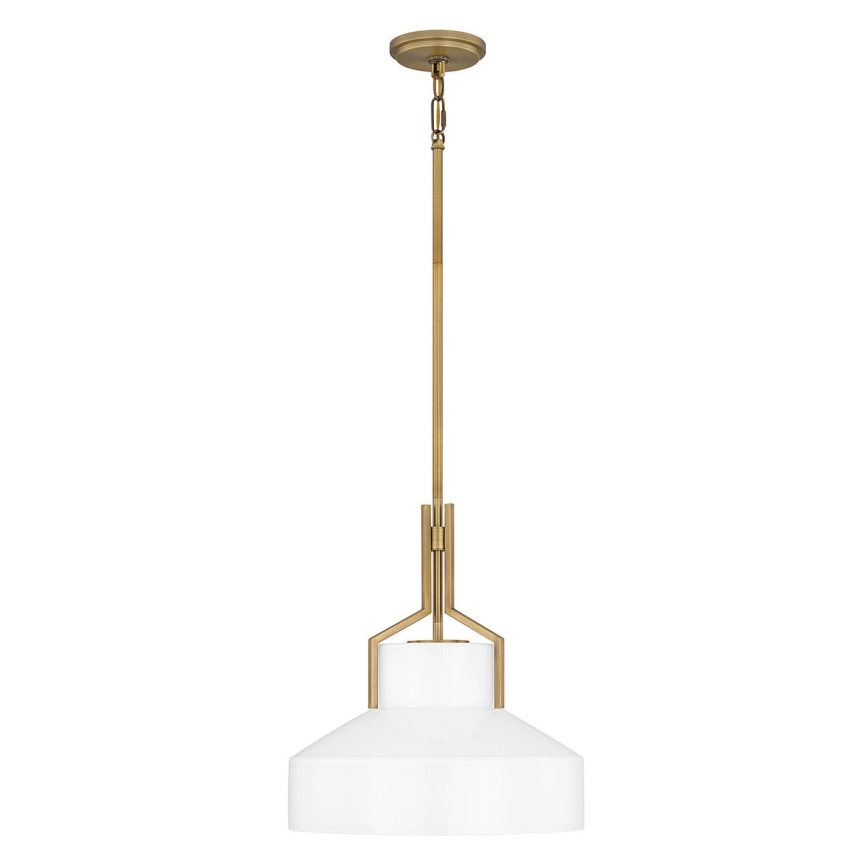 Quoizel - Kroonluchter BRECKEN met staaf 2xE27/60W/230V goud/wit
