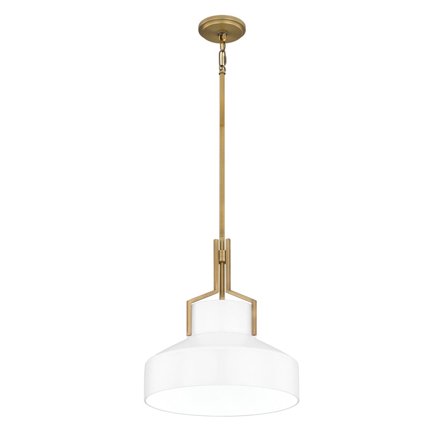 Quoizel - Kroonluchter BRECKEN met staaf 2xE27/60W/230V goud/wit