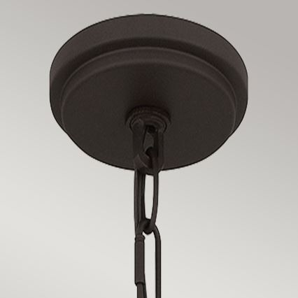 Quoizel - Hanglamp met stang BRECKEN 2xE27/60W/230V zwart/marmerdecor