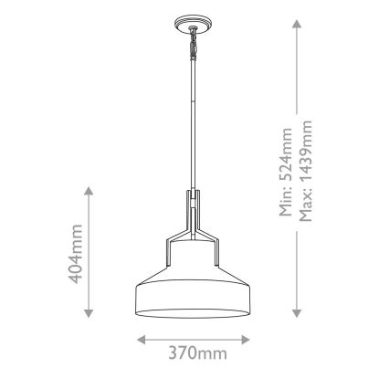 Quoizel - Hanglamp met stang BRECKEN 2xE27/60W/230V zwart/marmerdecor