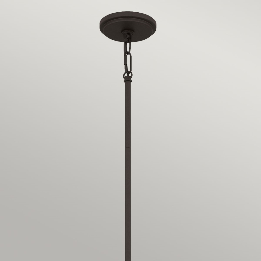 Quoizel - Hanglamp met stang BRECKEN 2xE27/60W/230V zwart/wit