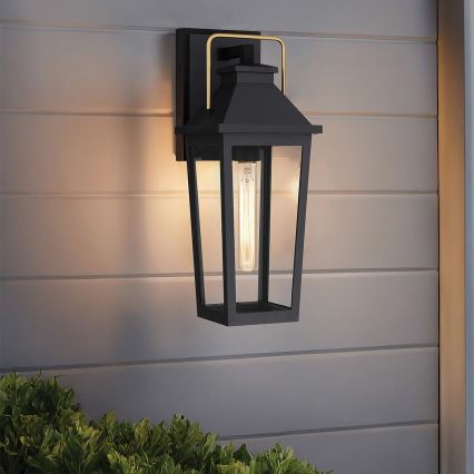 Quoizel - Buitenwandlamp BUCKLEY S 1xE27/40W/230V IP44 zwart