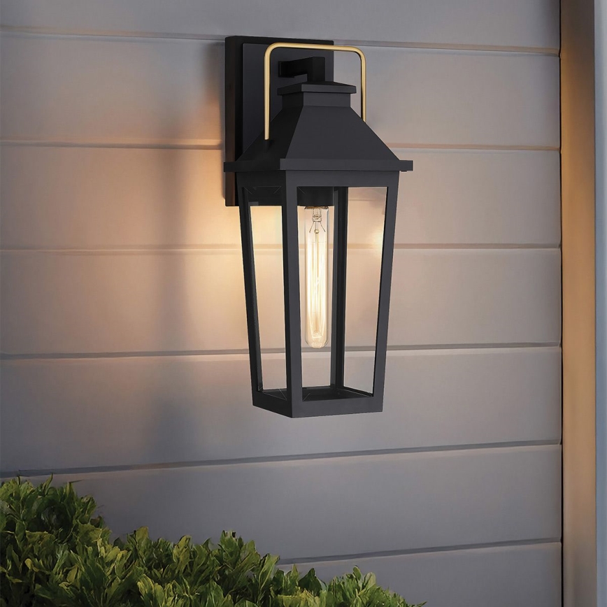 Quoizel - Buitenwandlamp BUCKLEY S 1xE27/40W/230V IP44 zwart