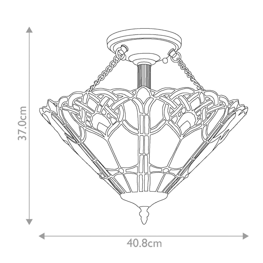 Quoizel - Plafondlamp CAMBRIDGE 2xE27/100W/230V