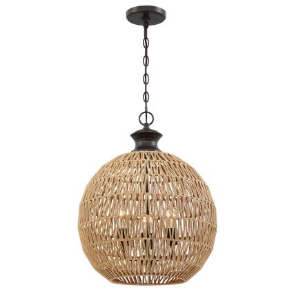 Quoizel - CASABLANCA kroonluchter aan ketting 3xE27/60W/230V bruin