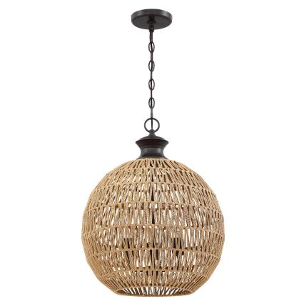 Quoizel - CASABLANCA kroonluchter aan ketting 3xE27/60W/230V bruin