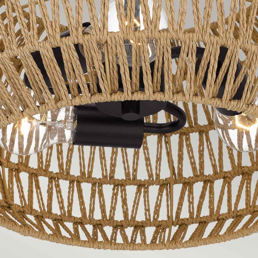 Quoizel - Plafondlamp CASABLANCA 3xE27/60W/230V bruin