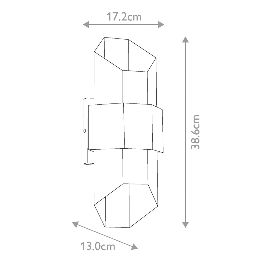 Quoizel - LED Wandlamp voor buiten CHASM 2xLED/5,5W/230V IP44