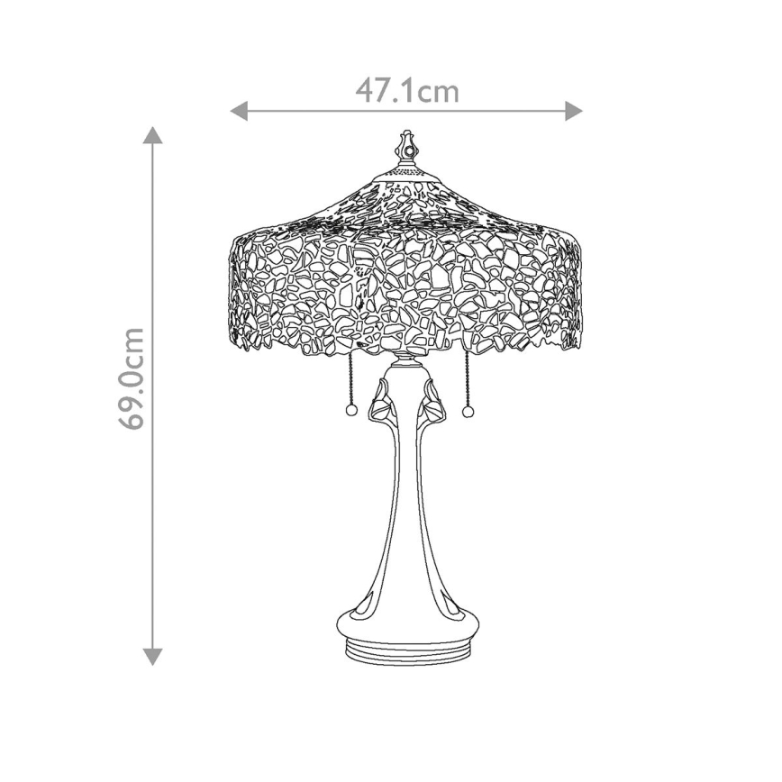 Quoizel - Tafellamp COBALT 3xE27/60W/230V