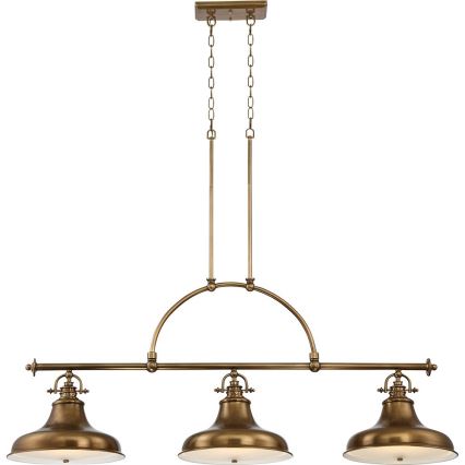 Quoizel - Hanglamp aan een ketting EMERY 3xE27/100W/230V messing
