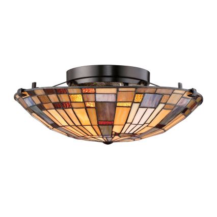Quoizel - Plafondlamp INGLENOOK 2xE27/60W/230V diameter 40,7 cm