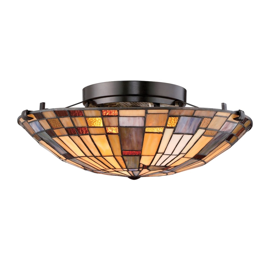 Quoizel - Plafondlamp INGLENOOK 2xE27/60W/230V diameter 40,7 cm