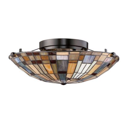 Quoizel - Plafondlamp INGLENOOK 2xE27/60W/230V diameter 40,7 cm