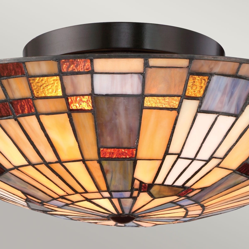 Quoizel - Plafondlamp Tiffany INGLENOOK 2xE27/60W/230V Ø 40,7 cm