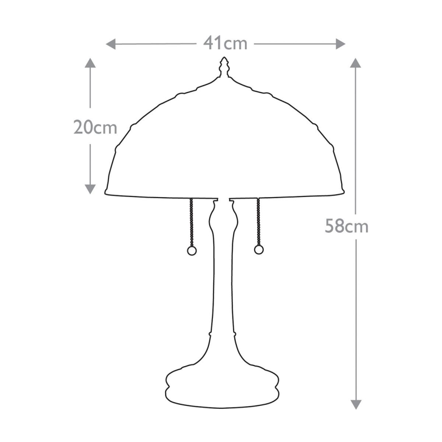 Quoizel - Tafellamp KAMI 2xE27/60W/230V