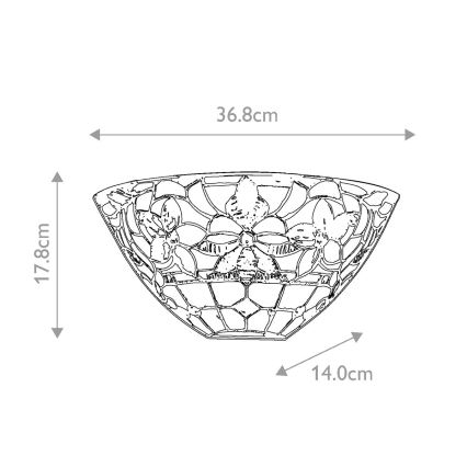 Quoizel - Wandlamp KAMI 2xE14/60W/230V