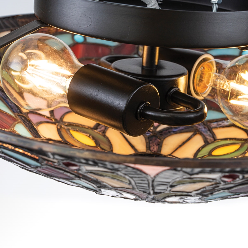 Quoizel - Plafondlamp Tiffany LARISSA 2xE27/40W/230V Ø 41,2 cm