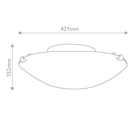 Quoizel - Plafondlamp Tiffany LARISSA 2xE27/40W/230V Ø 41,2 cm