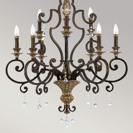 Quoizel - Hanglamp aan een ketting MARQUETTE 9xE14/60W/230V