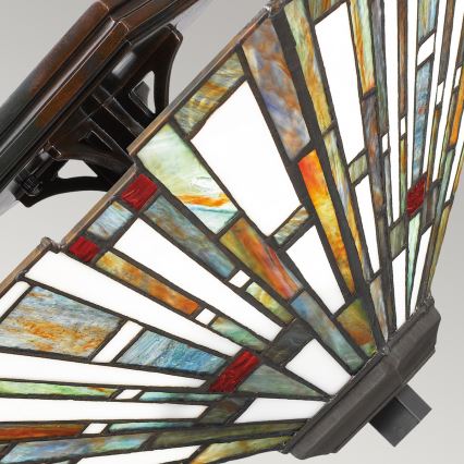 Quoizel - Tiffany plafondlamp MAYBECK 2xE27/60W/230V