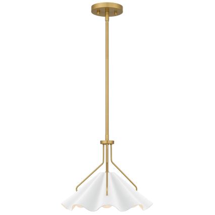 Quoizel - Hanglamp met vaste pendel MEJIA 1xE27/60W/230V diameter 35,6 cm messing