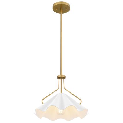 Quoizel - Hanglamp met vaste pendel MEJIA 1xE27/60W/230V diameter 35,6 cm messing