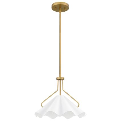 Quoizel - Hanglamp met vaste pendel MEJIA 1xE27/60W/230V diameter 35,6 cm messing