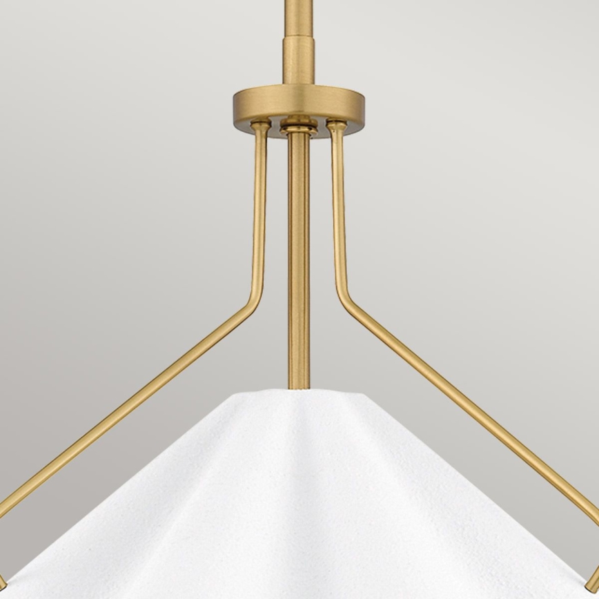 Quoizel - Hanglamp met vaste pendel MEJIA 1xE27/60W/230V diameter 35,6 cm messing