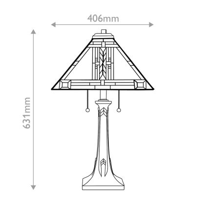 Quoizel - Tafellamp NAVAJO 2xE27/60W/230V