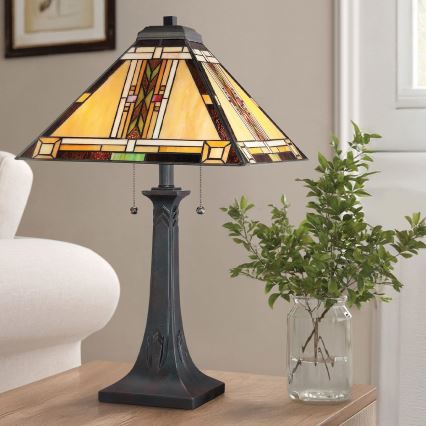 Quoizel - Tiffany NAVAJO tafellamp 2xE27/60W/230V