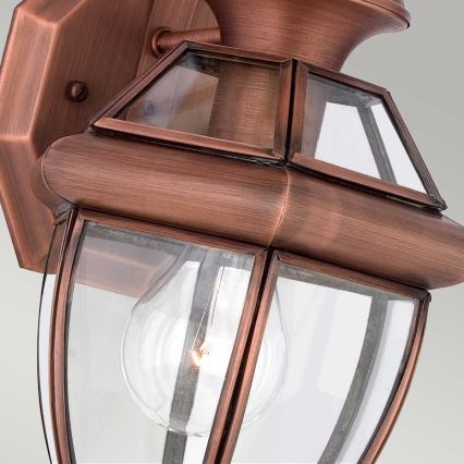 Quoizel - Buitenwandlamp NEWBURY 1xE27/60W/230V IP44 in koper