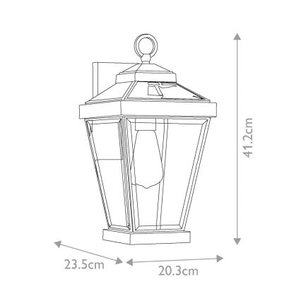 Quoizel - Wandlamp voor buiten RAVINE 1xE27/60W/230V IP44 bruin