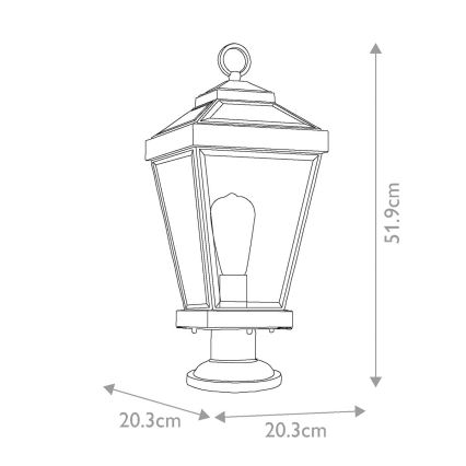 Quoizel - Buitenlamp RAVINE 1xE27/60W/230V IP44 bruin