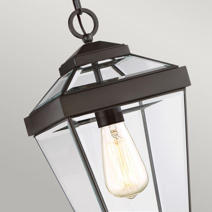 Quoizel - Hanglamp aan een ketting voor buiten RAVINE 1xE27/60W/230V IP23 bruin