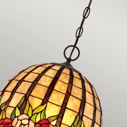 Quoizel - Tiffany ROSECLIFFE kroonluchter aan ketting 3xE27/100W/230V