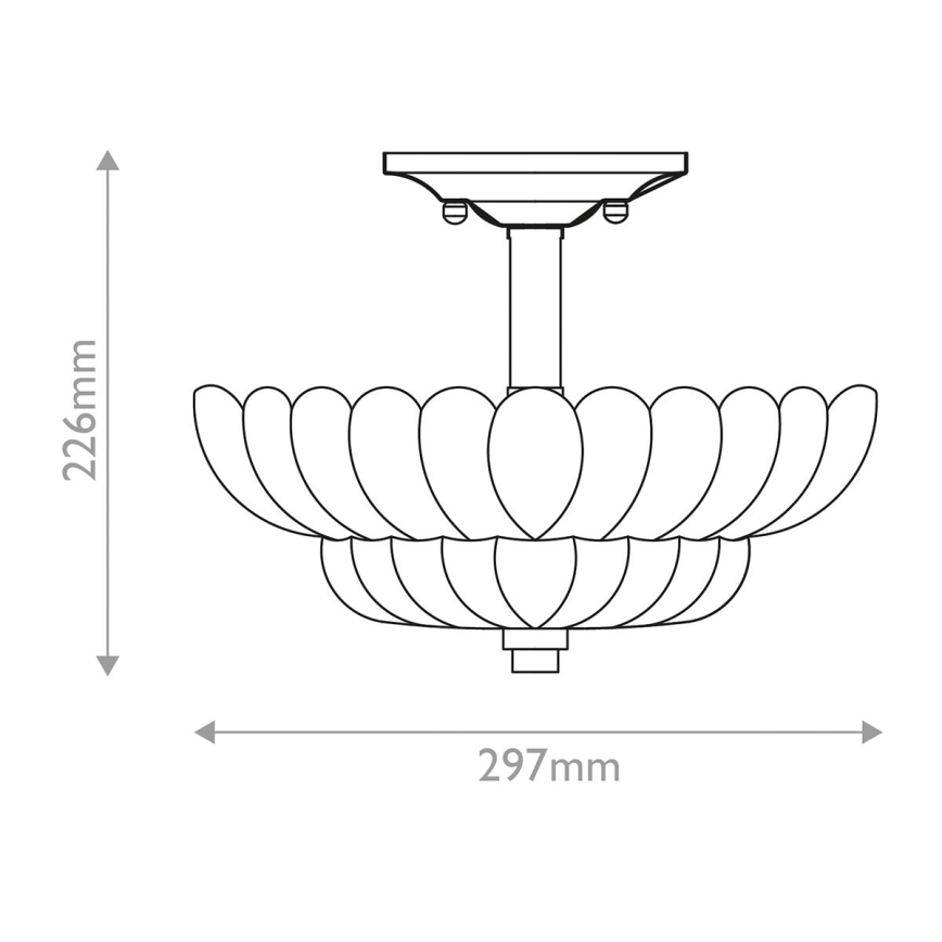 Quoizel - Plafondlamp WHITECAP 3xE14/40W/230V diameter 29,7 cm